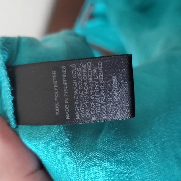 Express sz M teal puff sleeve blouse🌛 - Picture 8 of 9